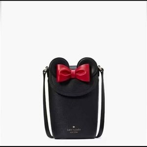 Kate Spade Black Crossbody Bag with Red Bow